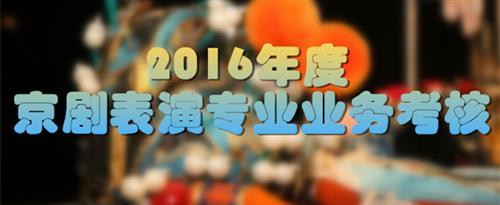 大鸡巴wwwwwwww在线观看国家京剧院2016年度京剧表演专业业务考...